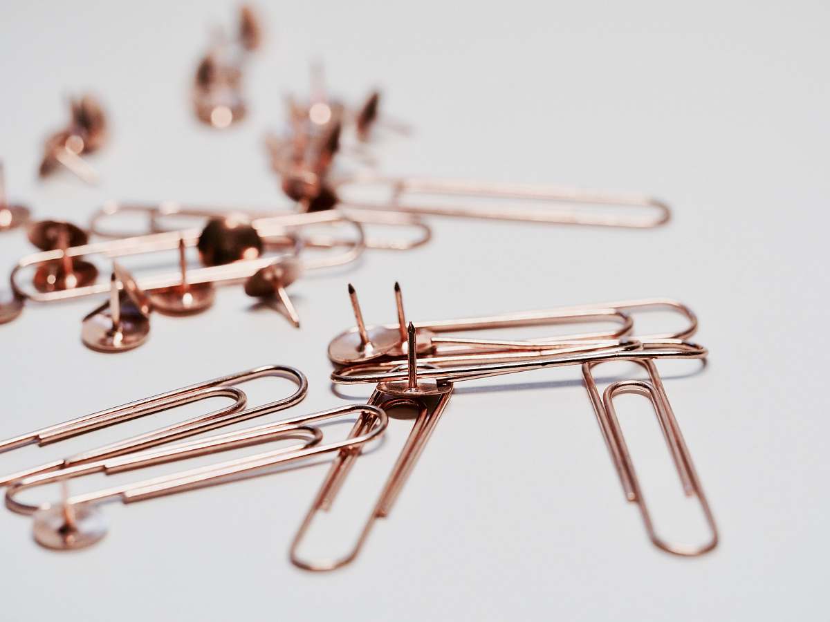 paper clip brass paper pin lot pins